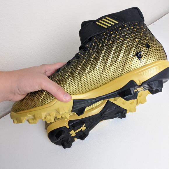 Under Armour Harper gold baseball cleats 2 RM 15 - Picture 7 of 11